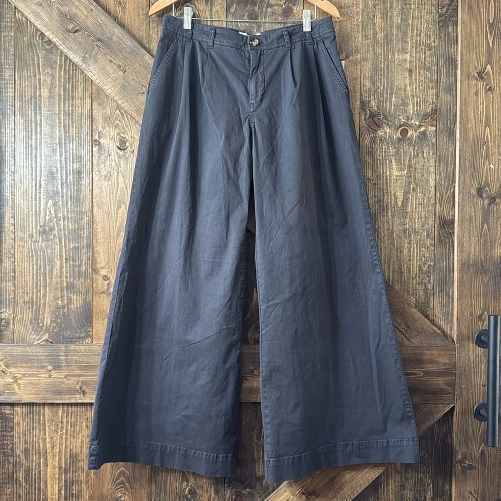 ANTHROPOLOGIE Wide-Leg Black Pants - Picture 3 of 8